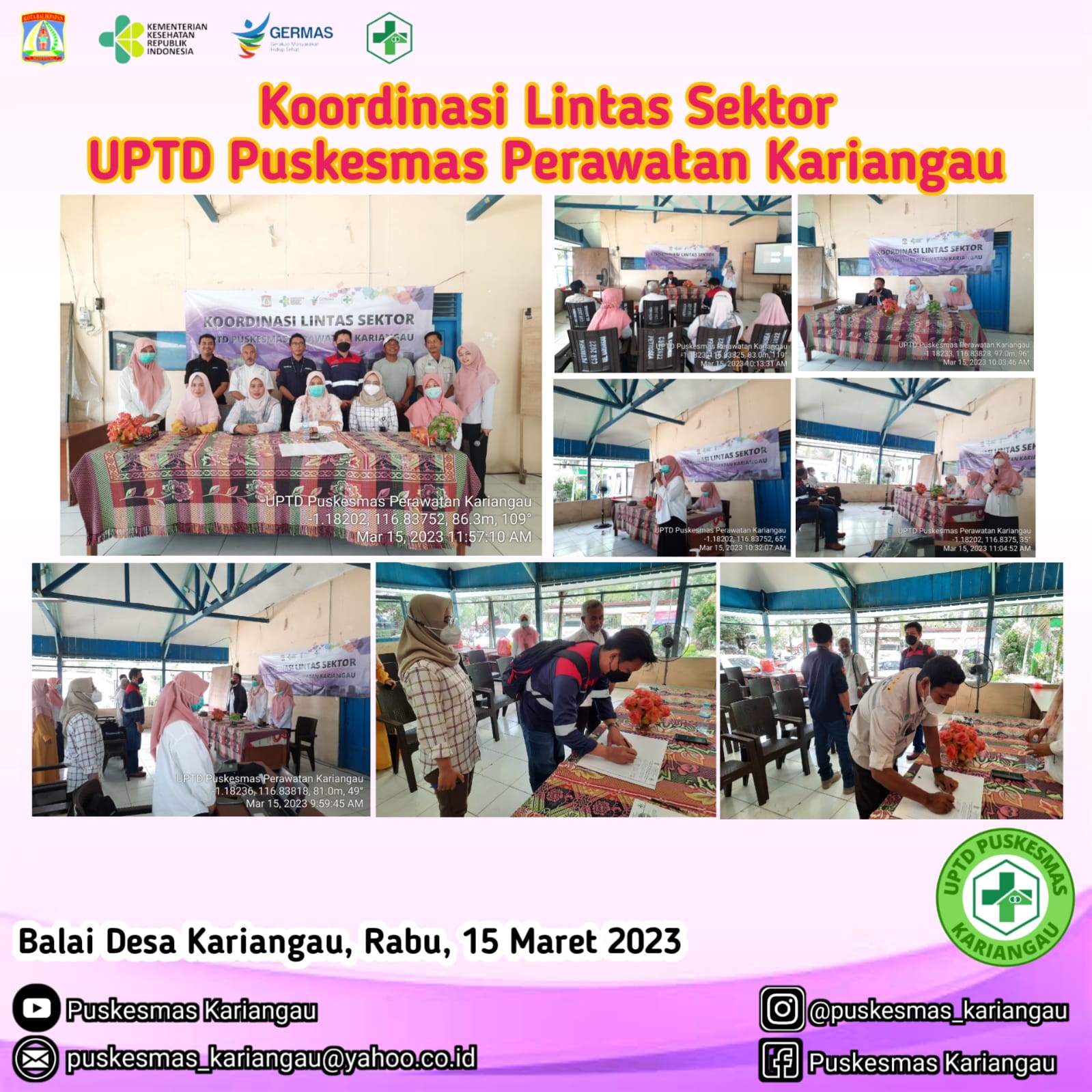 Koordinasi Lintas Sektor UPTD Puskesmas Perawatan Kariangau - 15 Maret 2023